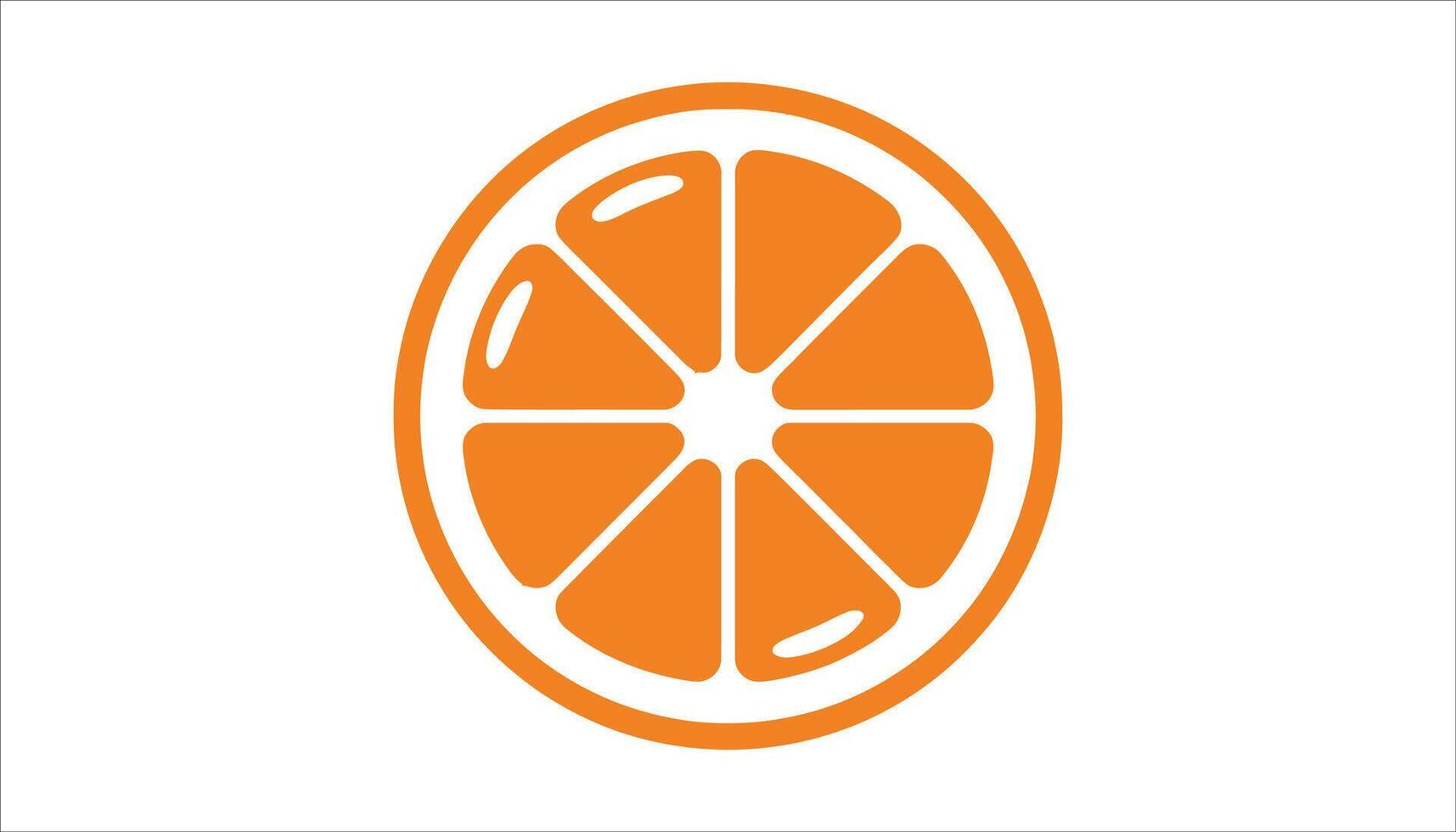 Orange Slice Icon - Simple Fruit Design vector