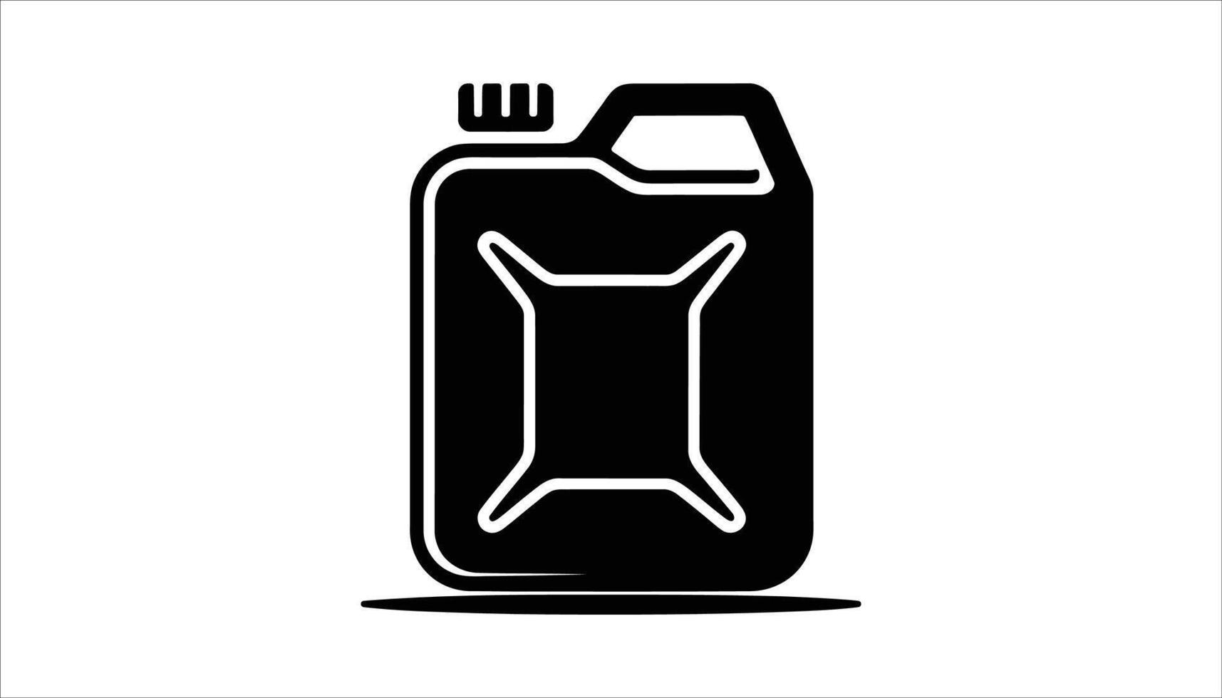 Black Silhouette of a Jerry Can Icon vector