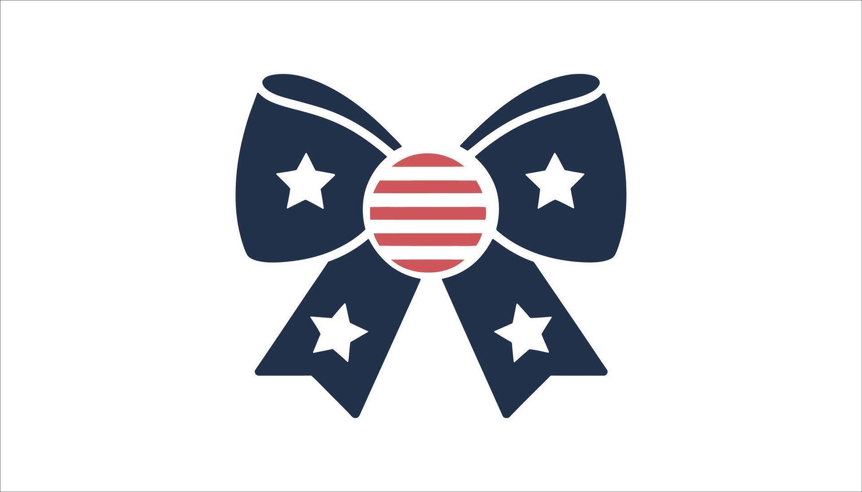 American Patriotic Ribbon with Stars and Stripes vector