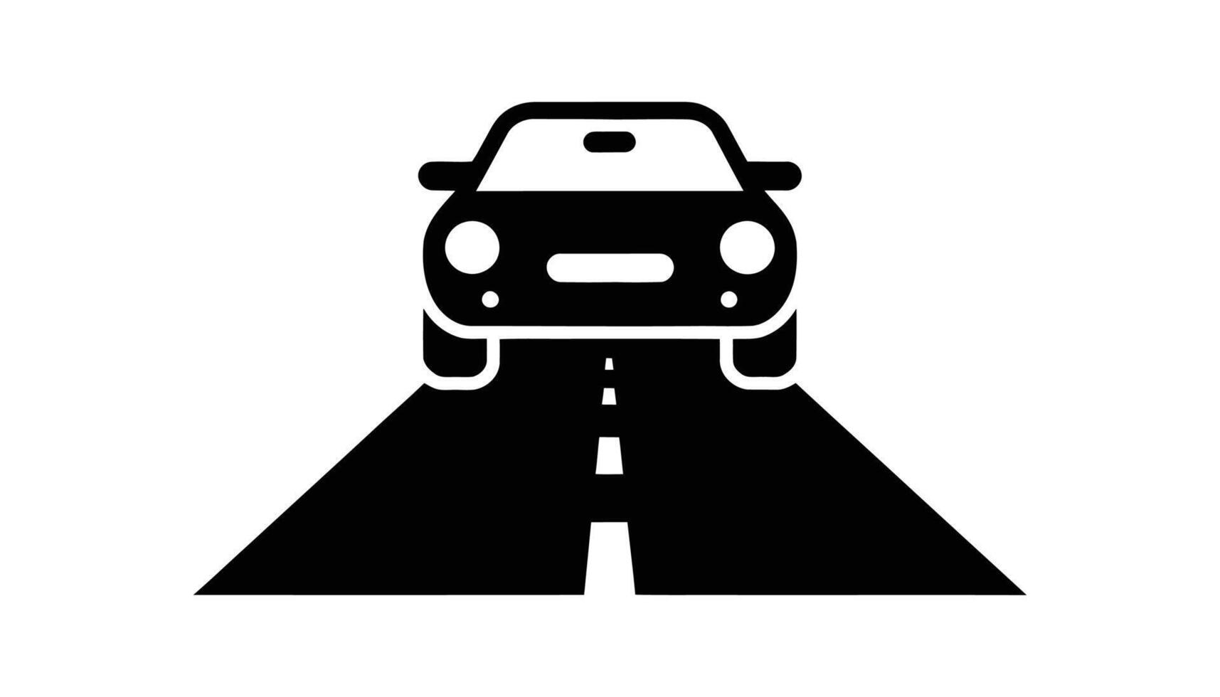 driving icon silhouette vector