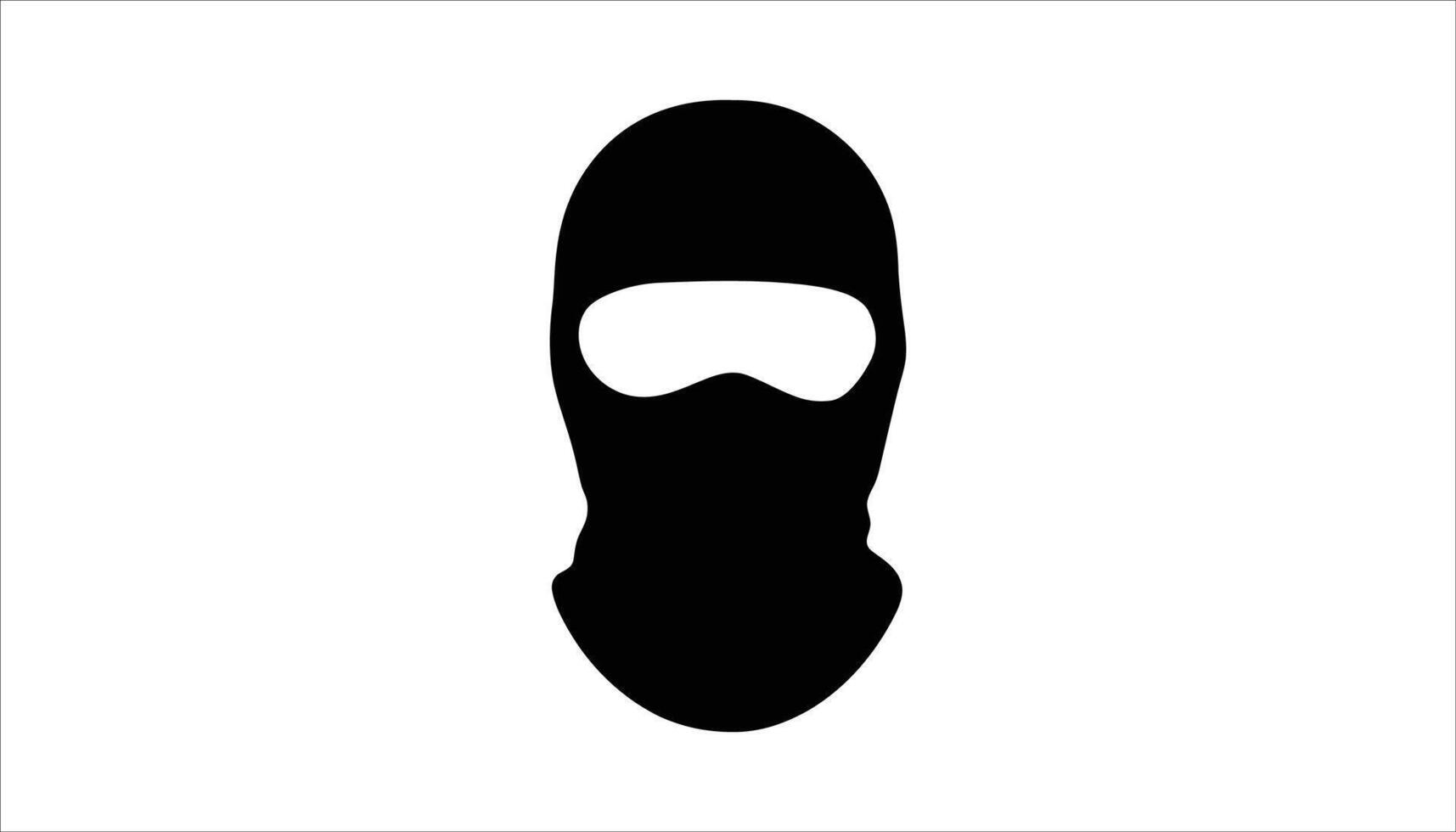 Balaclava Mask Silhouette Icon vector