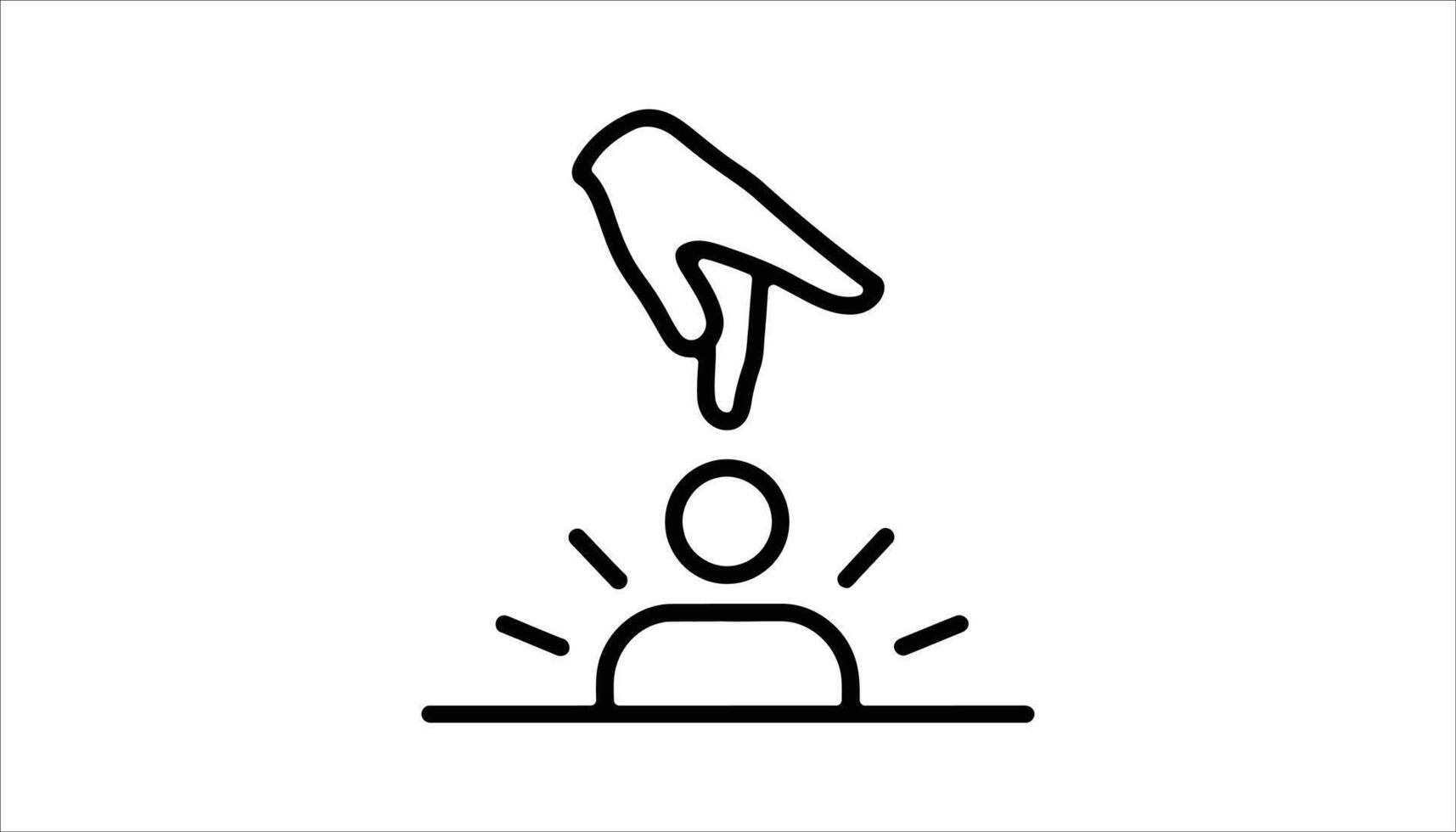 Hand Pointing to Person Icon Recruitment and Selection Illustration vector