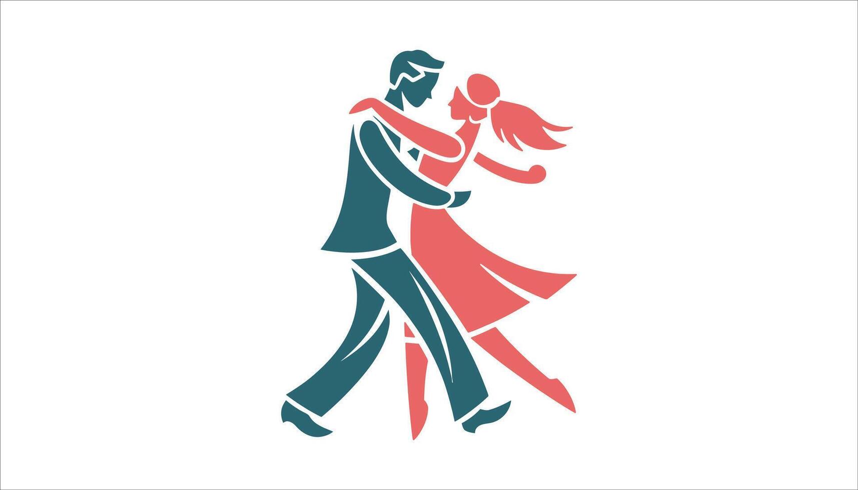 Romantic Ballroom Dance Pose Art vector