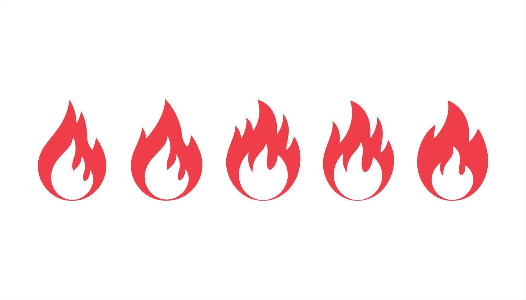 flame symbol set vector