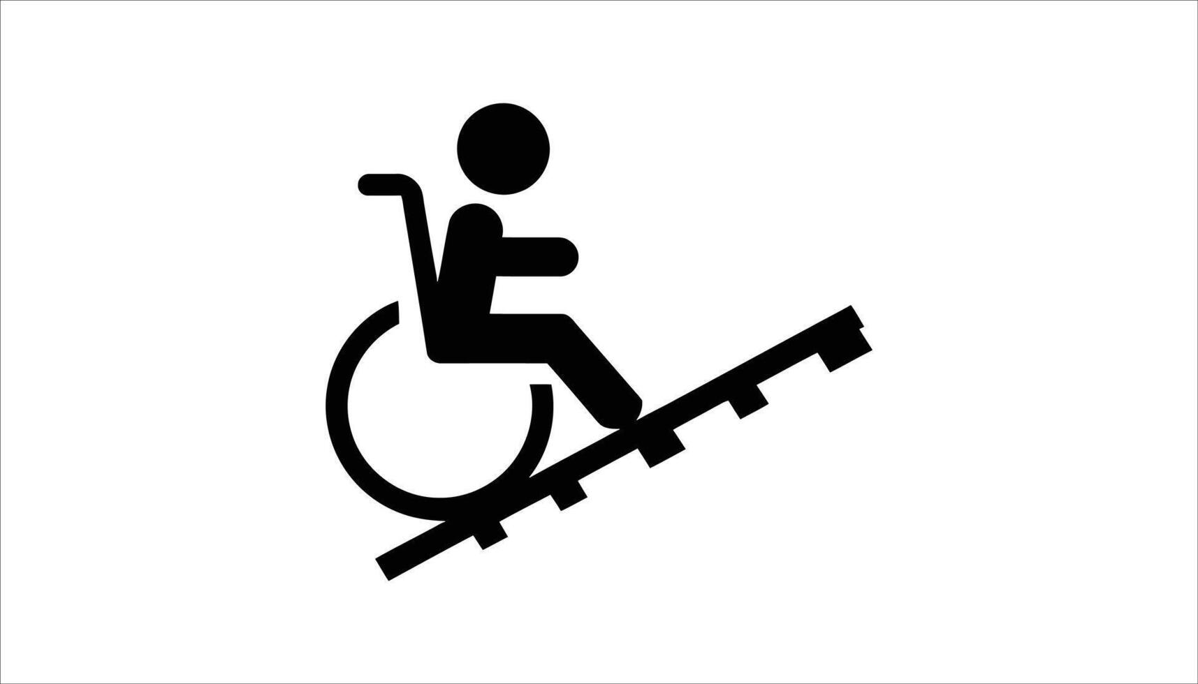 Wheelchair Accessibility Ramp Icon vector