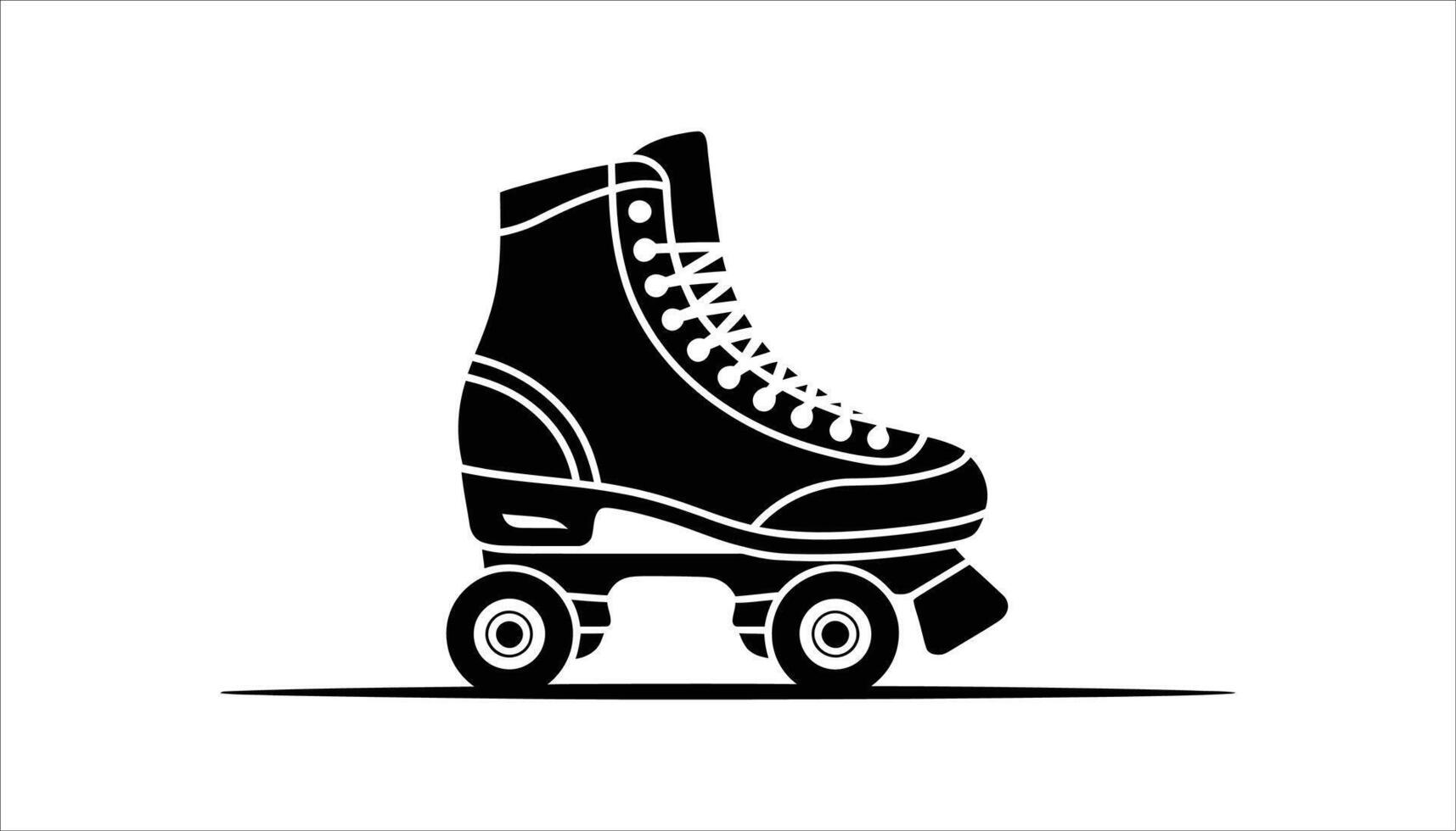 Roller Skate Icon with Laces vector