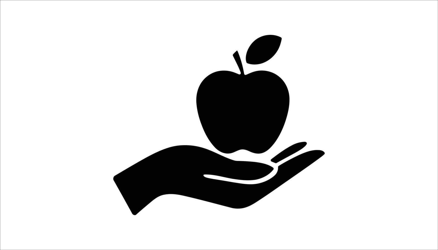 Hand Holding an Apple Icon vector
