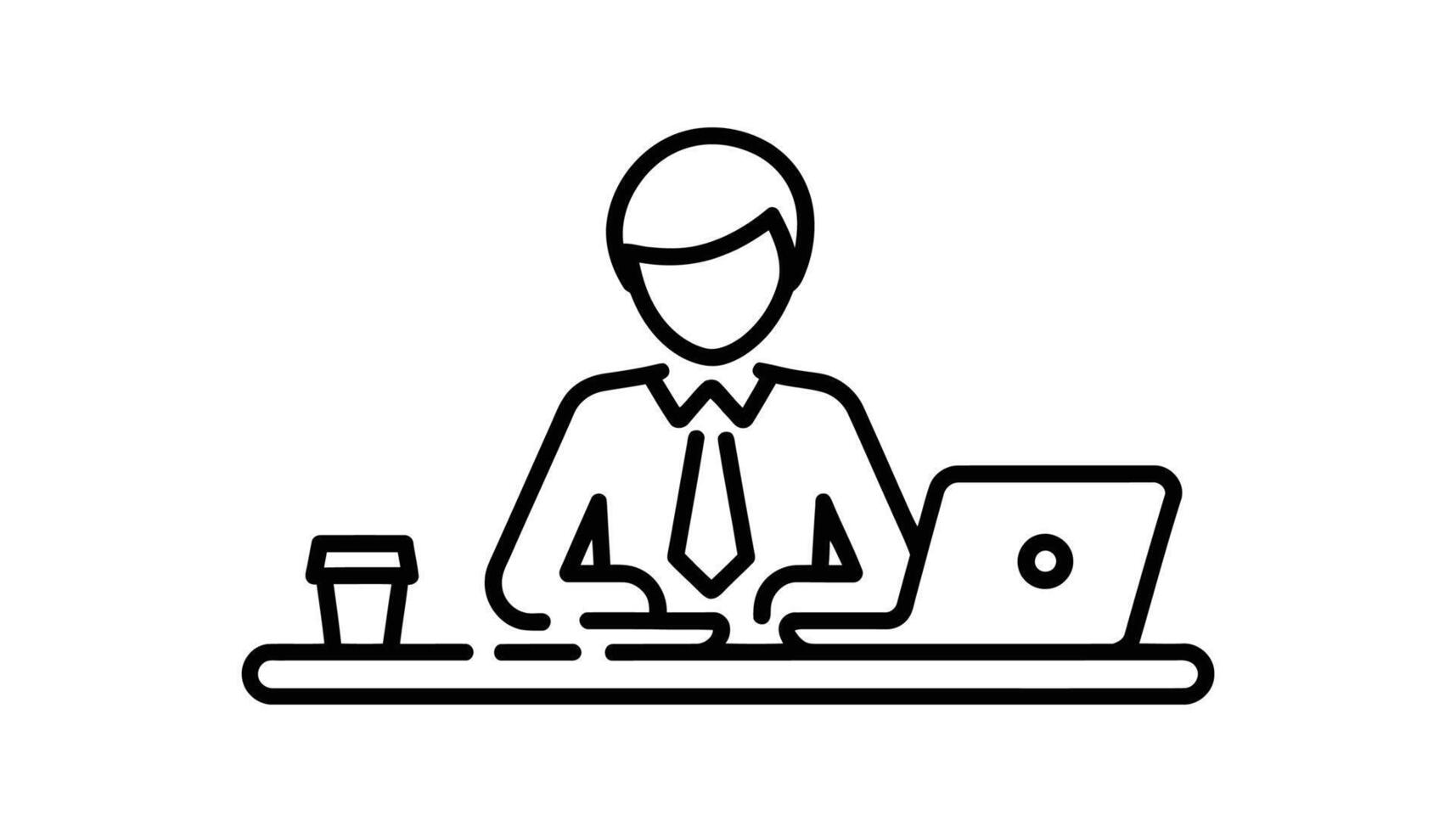 office worker icon vector