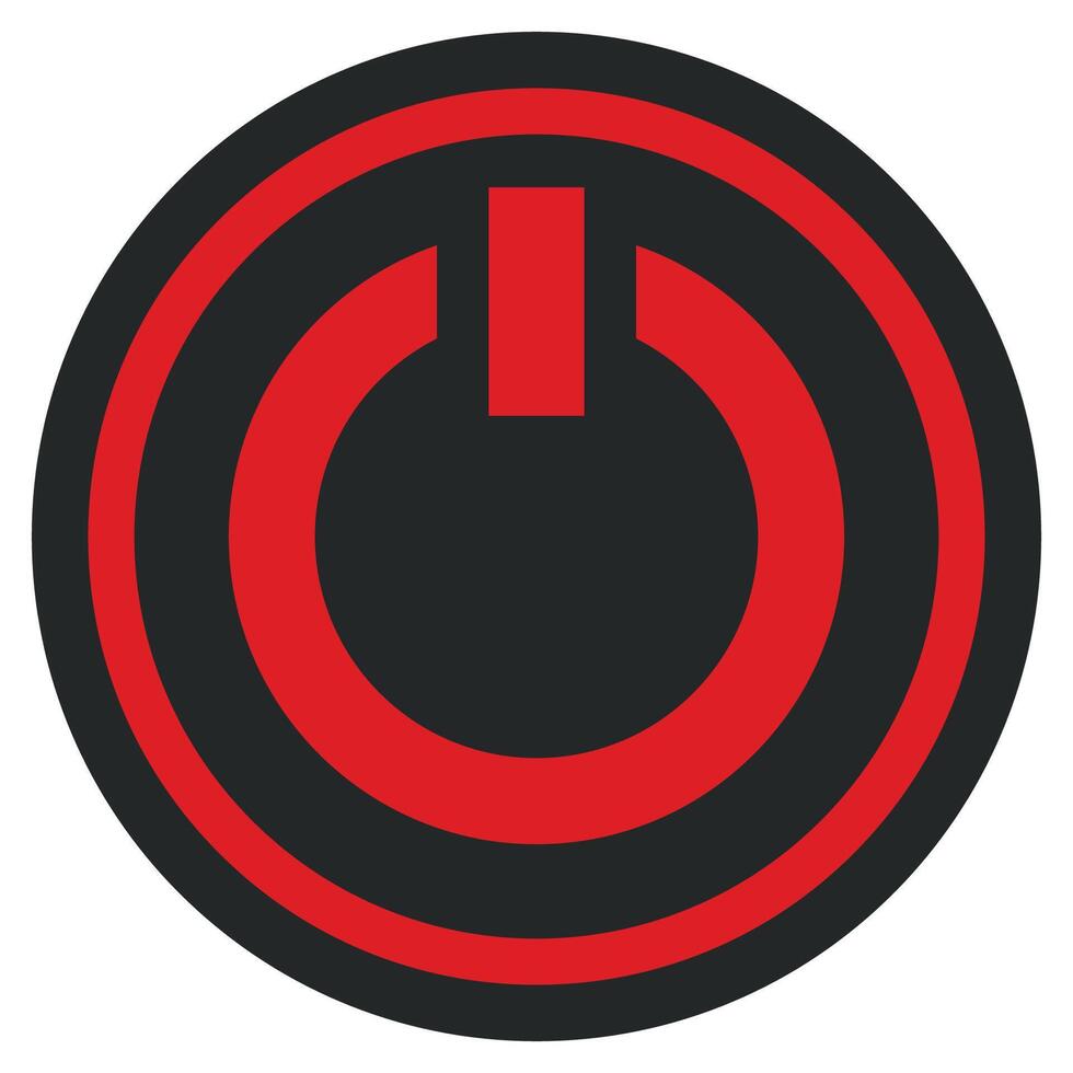 Power button isolated on white background. vector