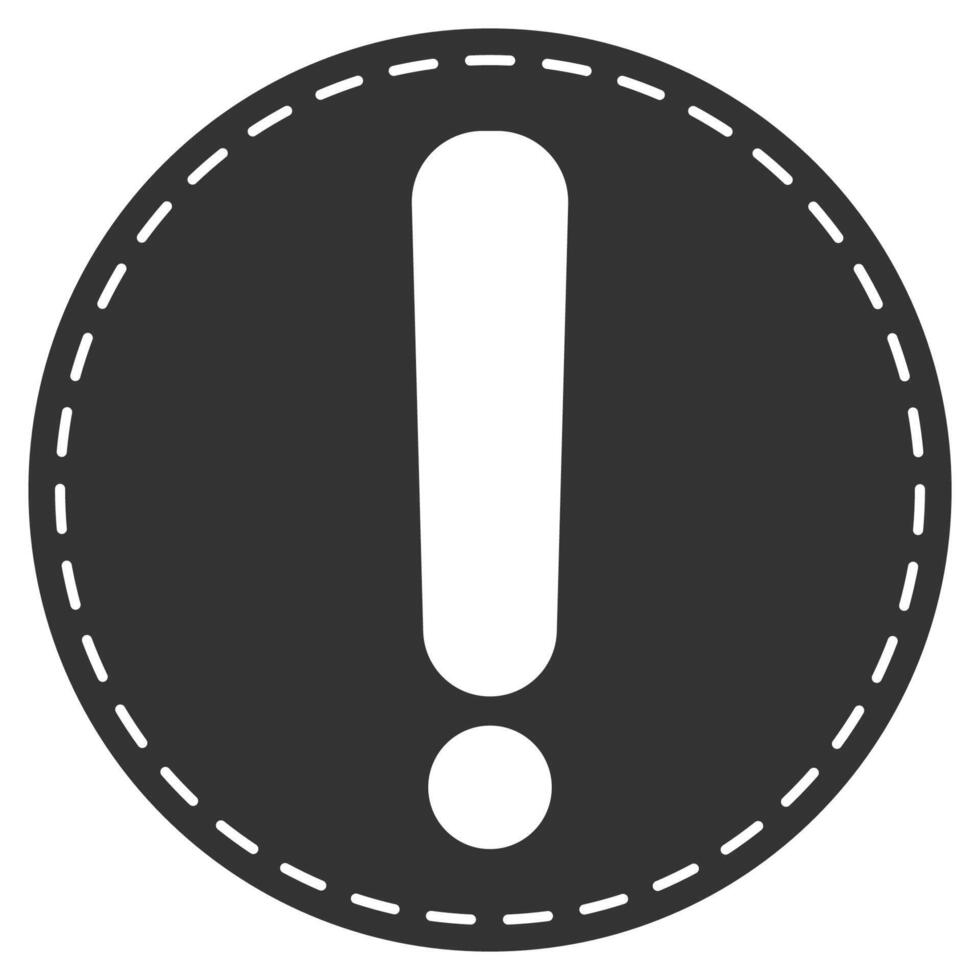 Exclamation mark icon illustration isolated on white background. vector