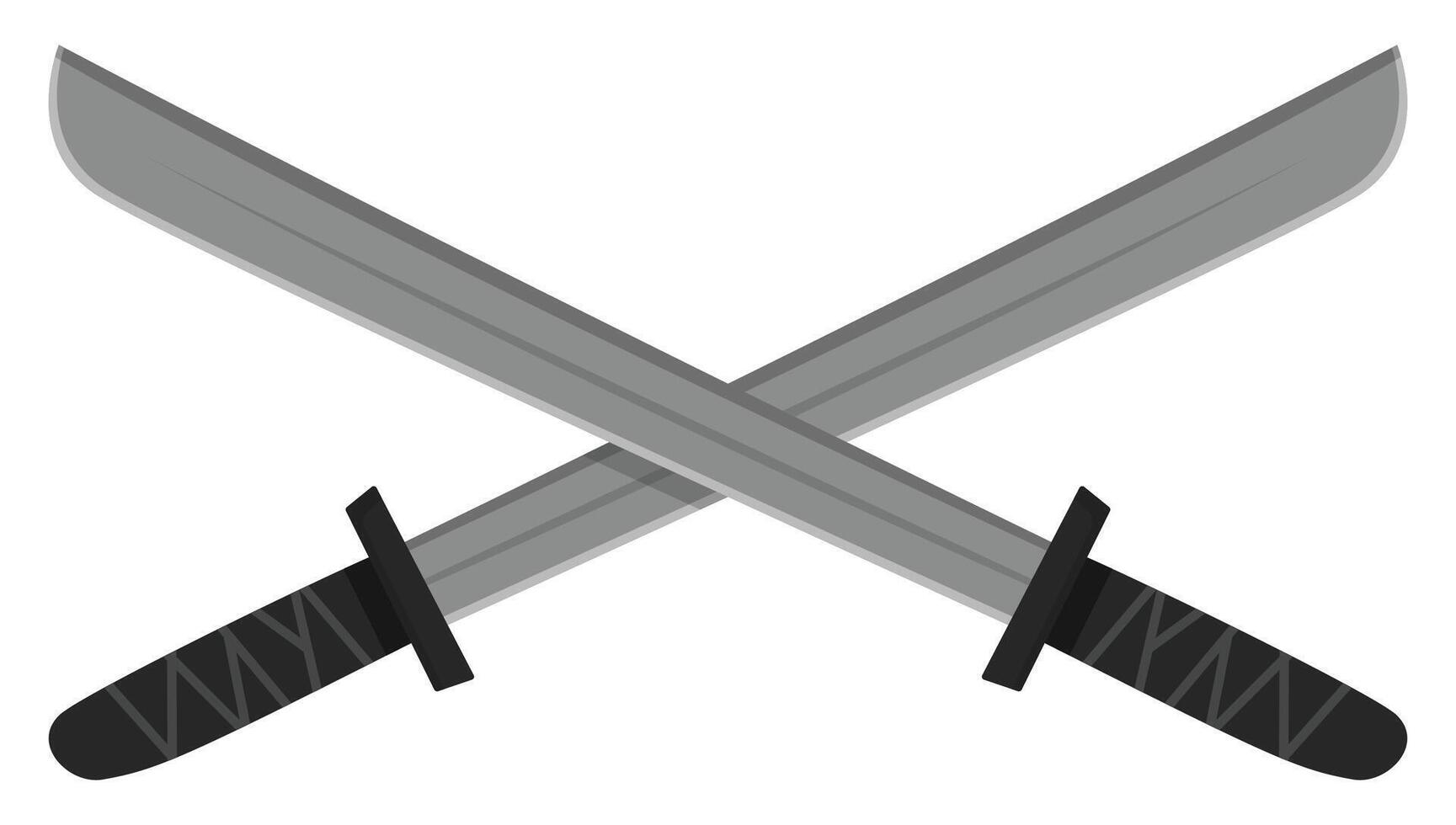 Swords crossed icon isolated on white background. vector