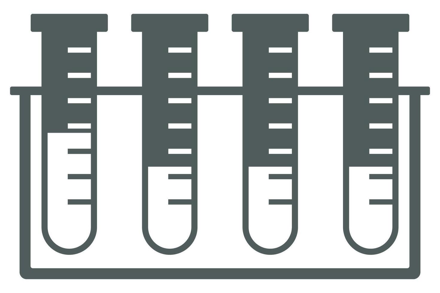 Test tube experiment laboratory flat icon isolated on white background. vector