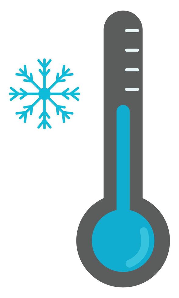 Thermometer cold icon isolated on white background. vector