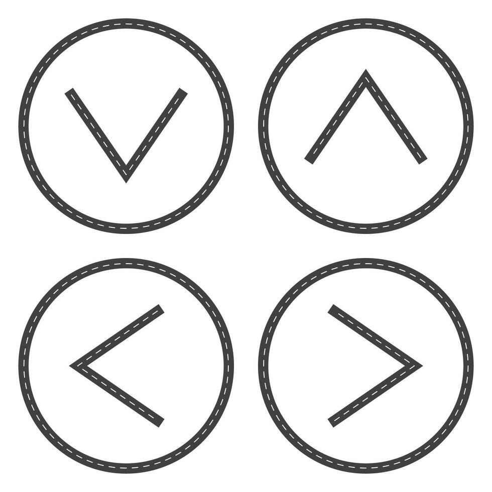 Arrow icon collection isolated on white background. vector