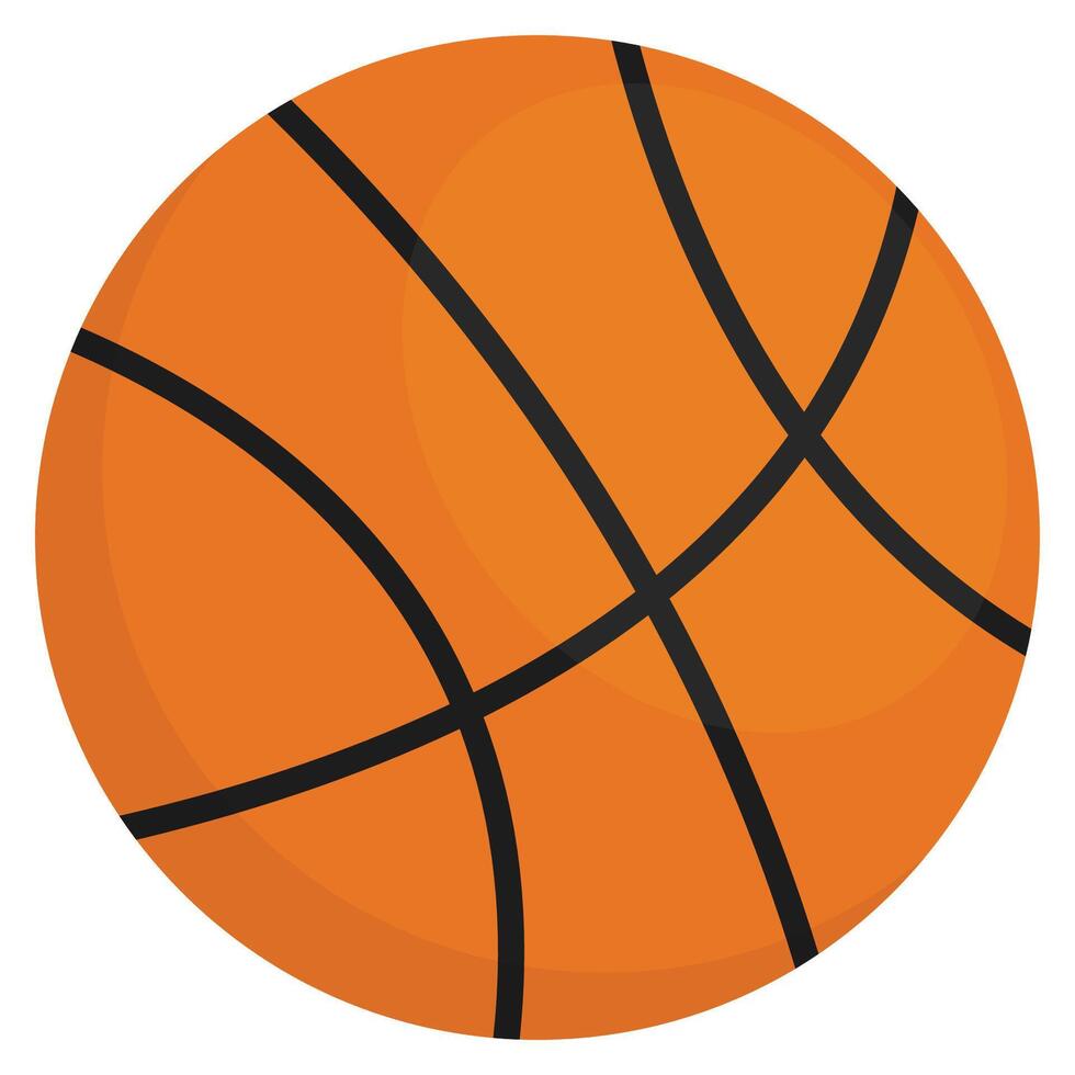 Flat icon of basketball. vector