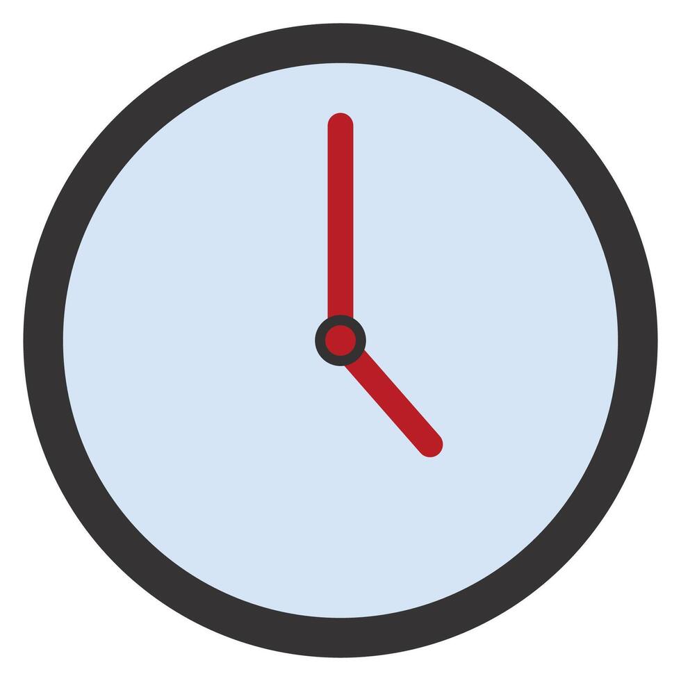 Clock icon in trendy flat style. vector