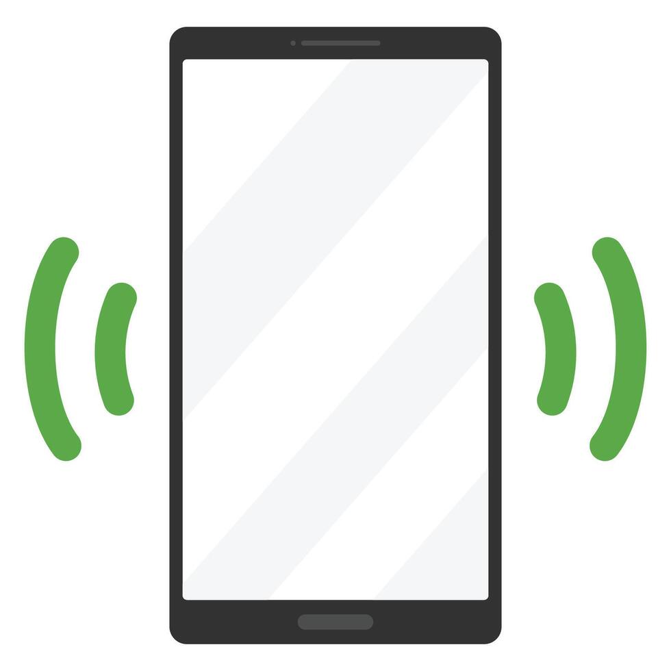 Mobile phone flat icon isolated on white background. vector