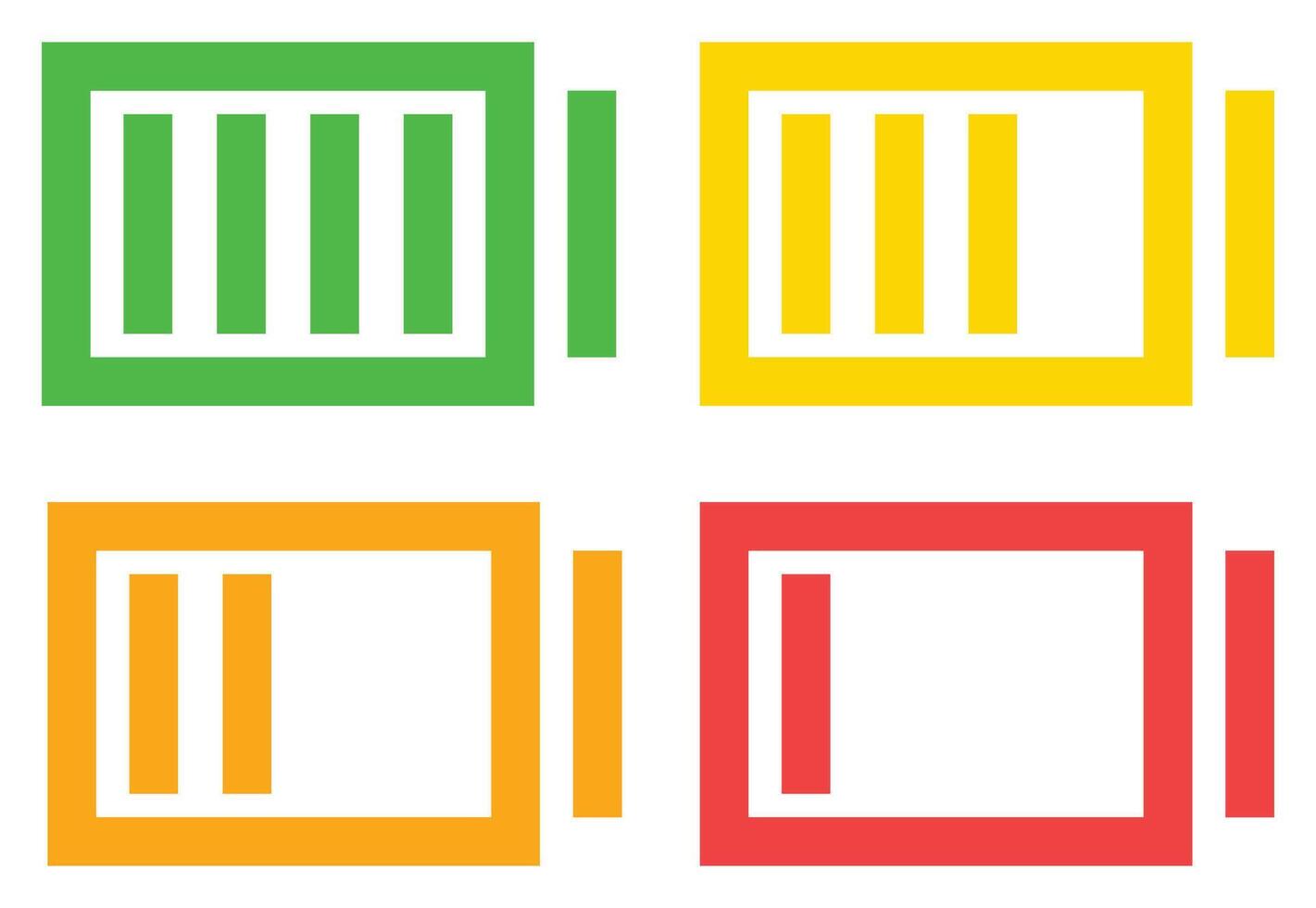 Battery icon set in trendy style. vector