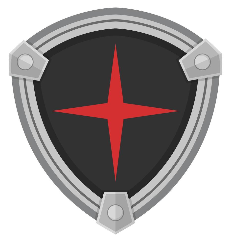Security shield icon isolated on white background. vector