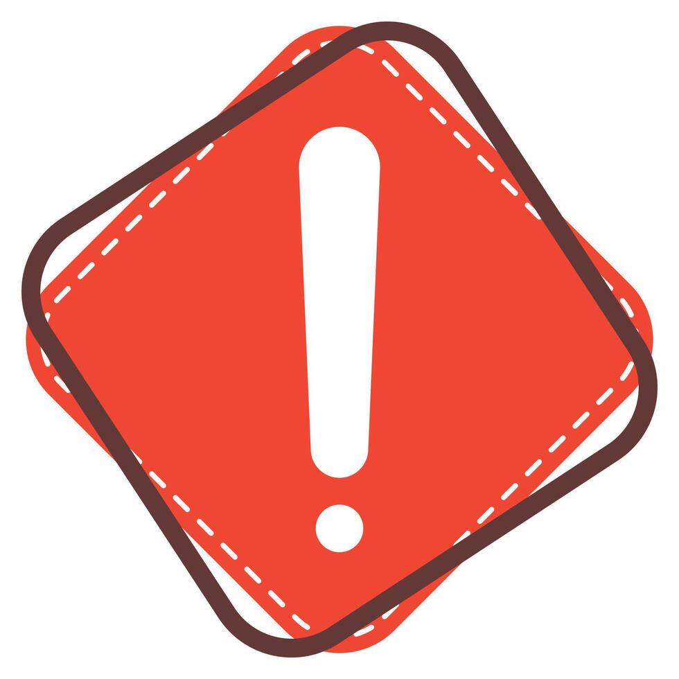 Hazard warning attention exclamation icon isolated on white background. vector