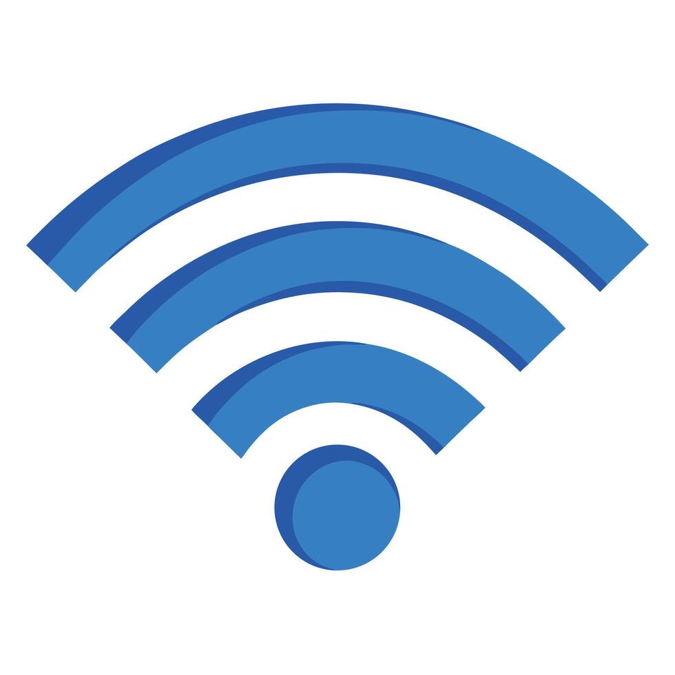 Blue Wifi Symbol Communication Wireless Technology vector
