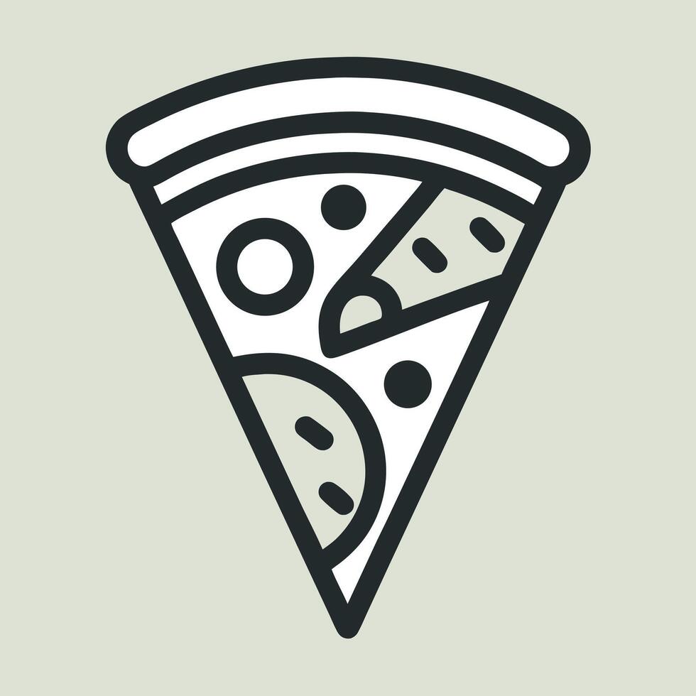 Pizza Slice Icon Simple Illustration vector
