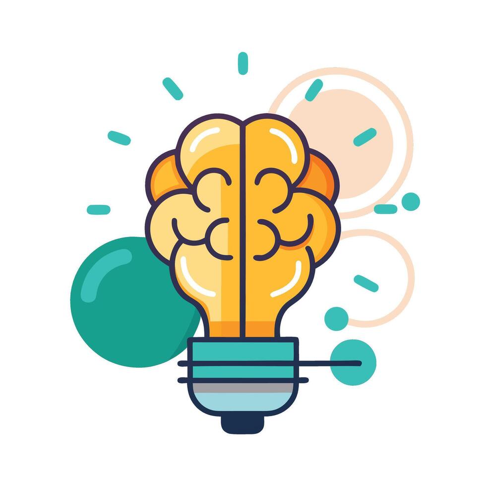 Creative Idea Lightbulb Brainstorming Concept Illustration vector