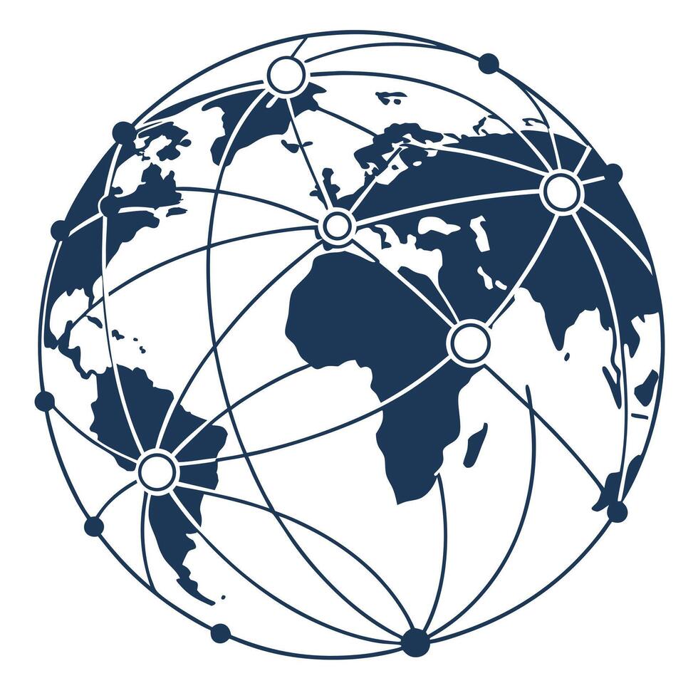 Global Network Connecting Earth Illustration vector