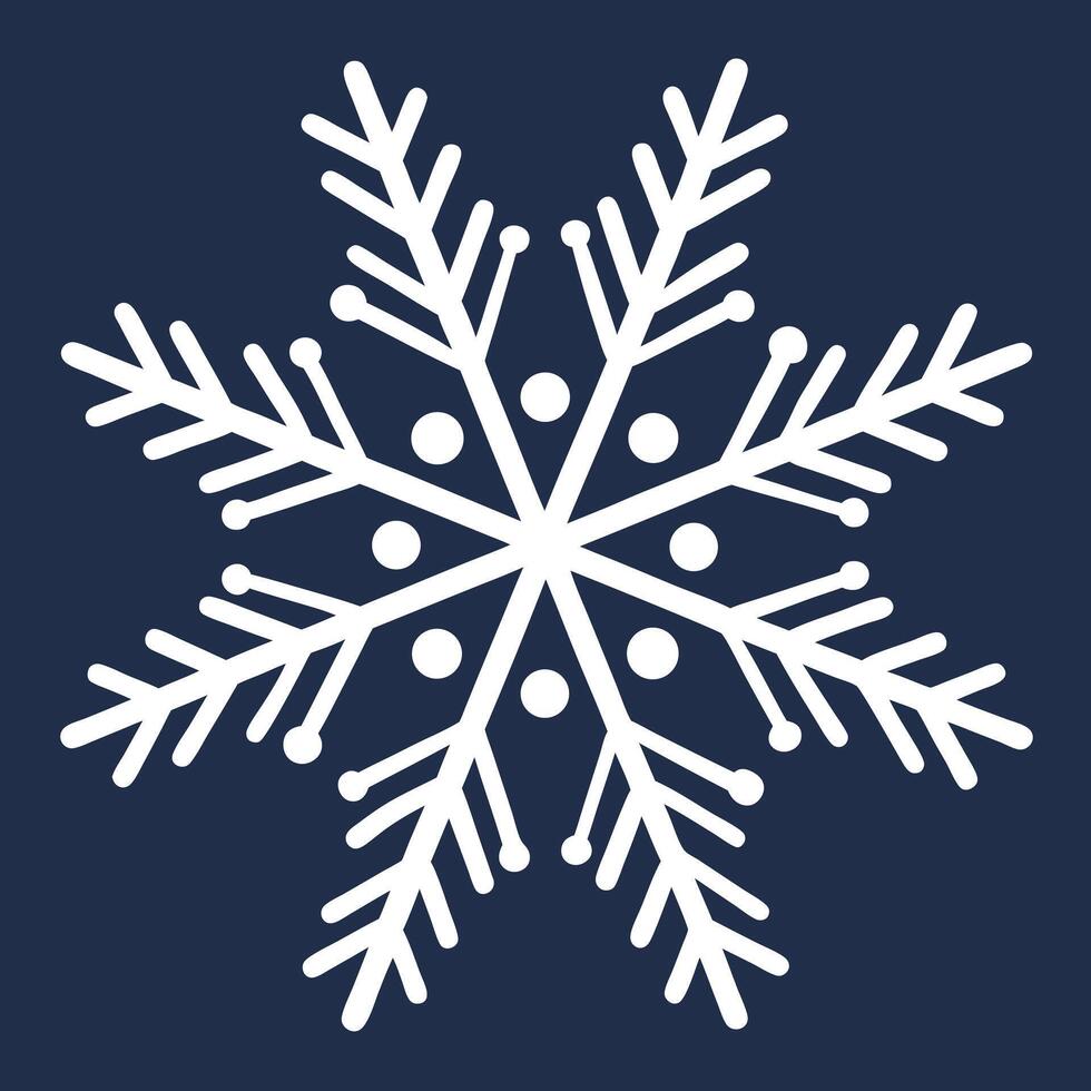 Simple White Snowflake Illustration Design vector