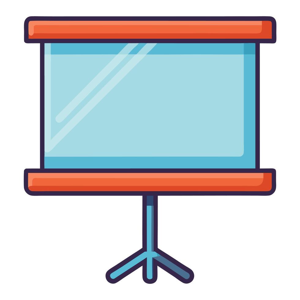 Cartoon Illustration Of Presentation Board vector