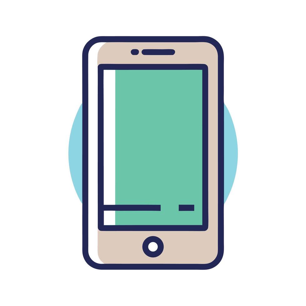 Simple Mobile Phone Illustration Design vector