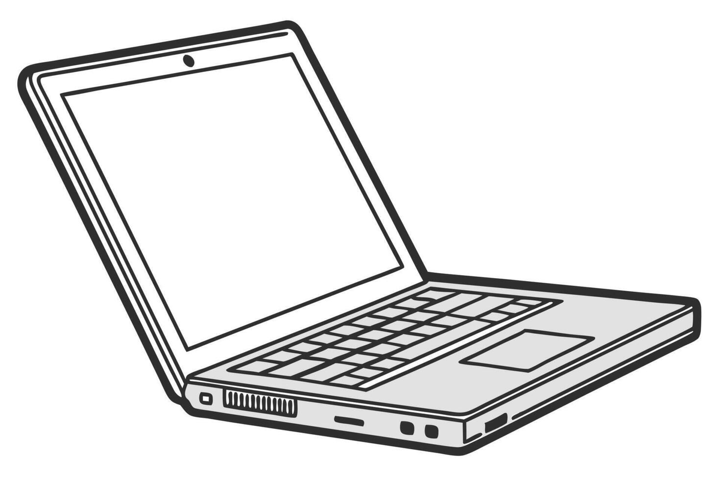 Laptop Computer Illustration Modern Technology vector