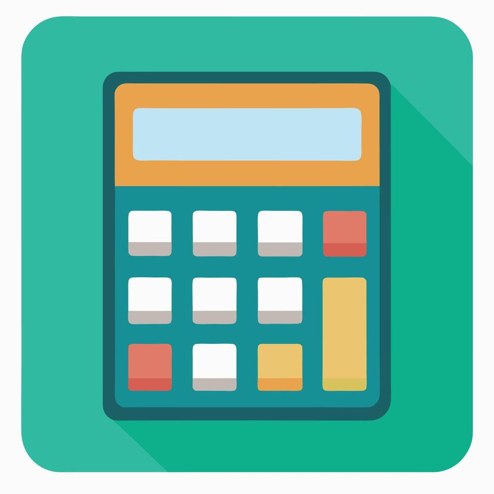 Isolated Cartoon Calculator Icon Finance Concept vector