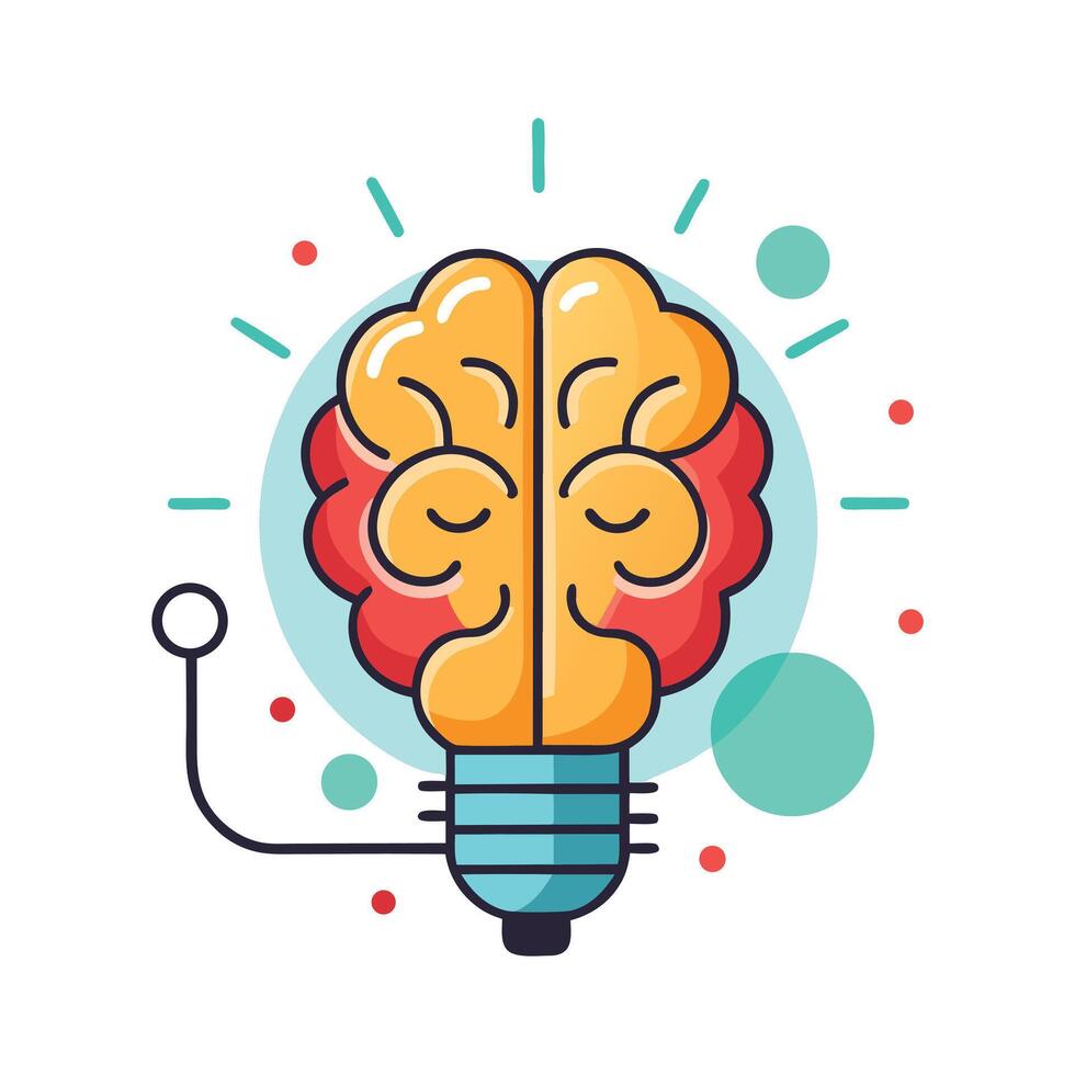 Brain Bulb Creative Idea Mind Thinking vector