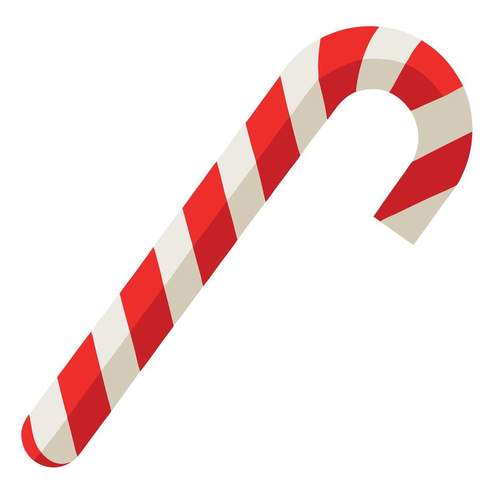 Red And White Striped Candy Cane vector