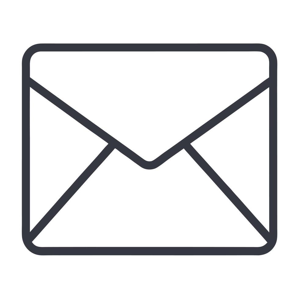 Minimalistic Email Envelope Outline Icon vector