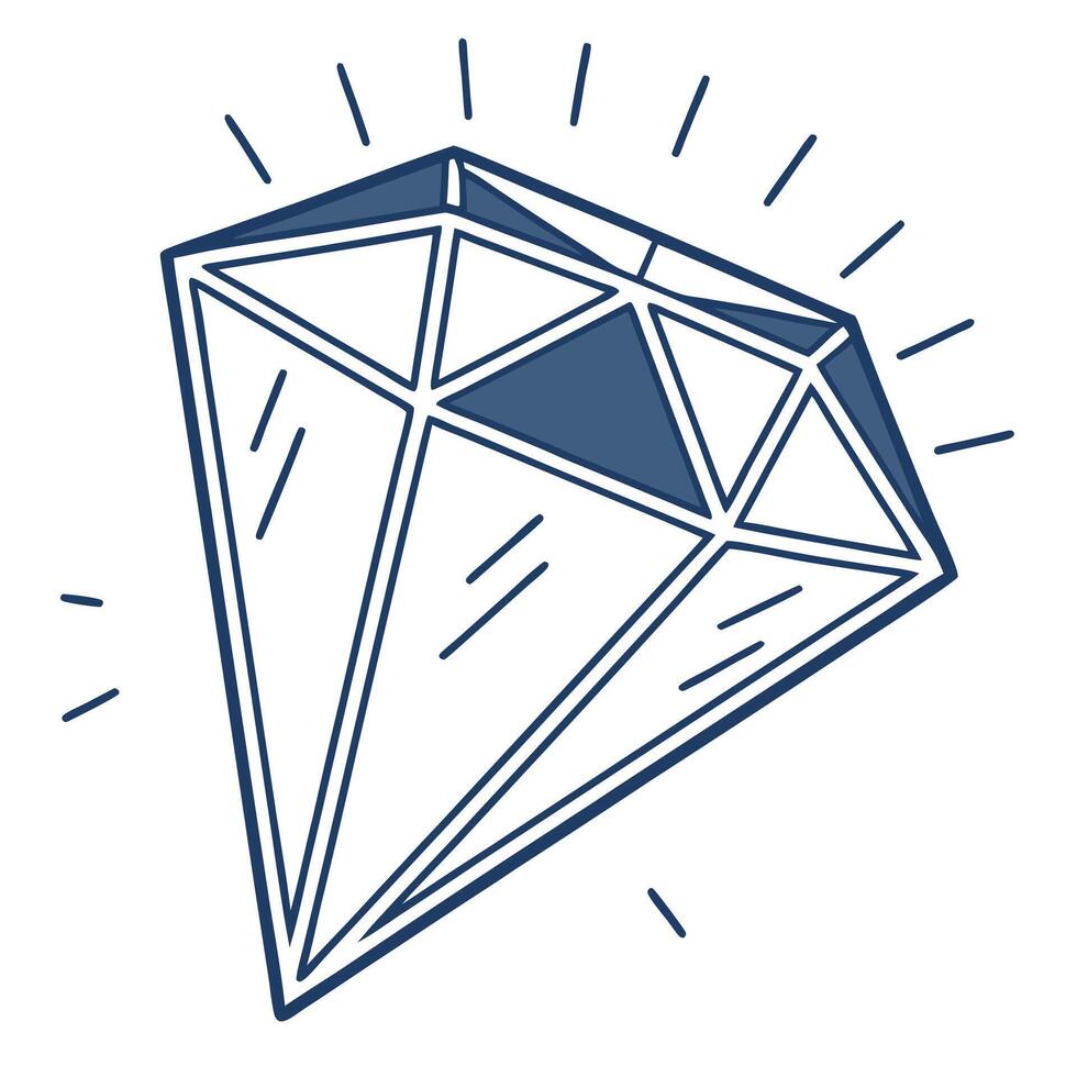 Simple Diamond Shape Elegant Isolated vector