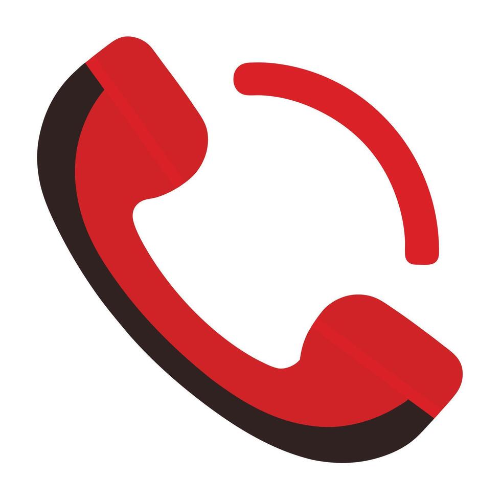 Phone Receiver Icon Red Call Symbol vector
