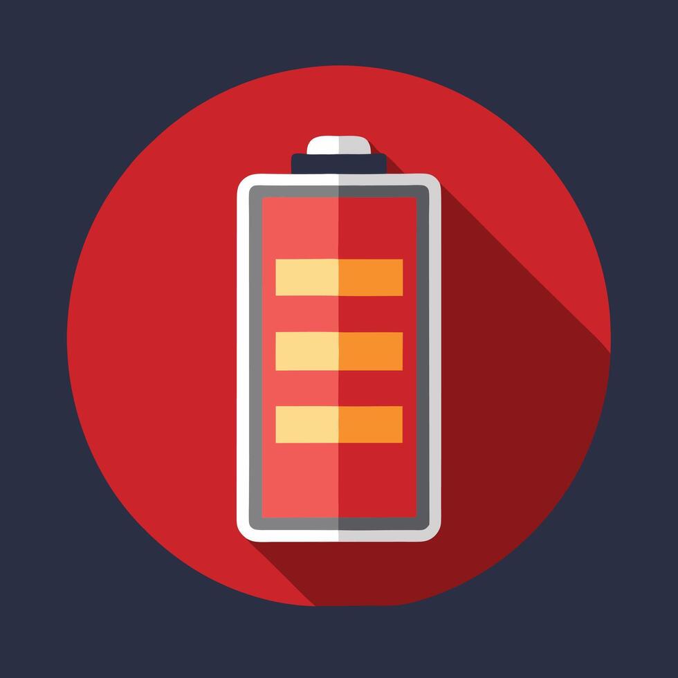 Battery Charging Status Flat Design Style vector