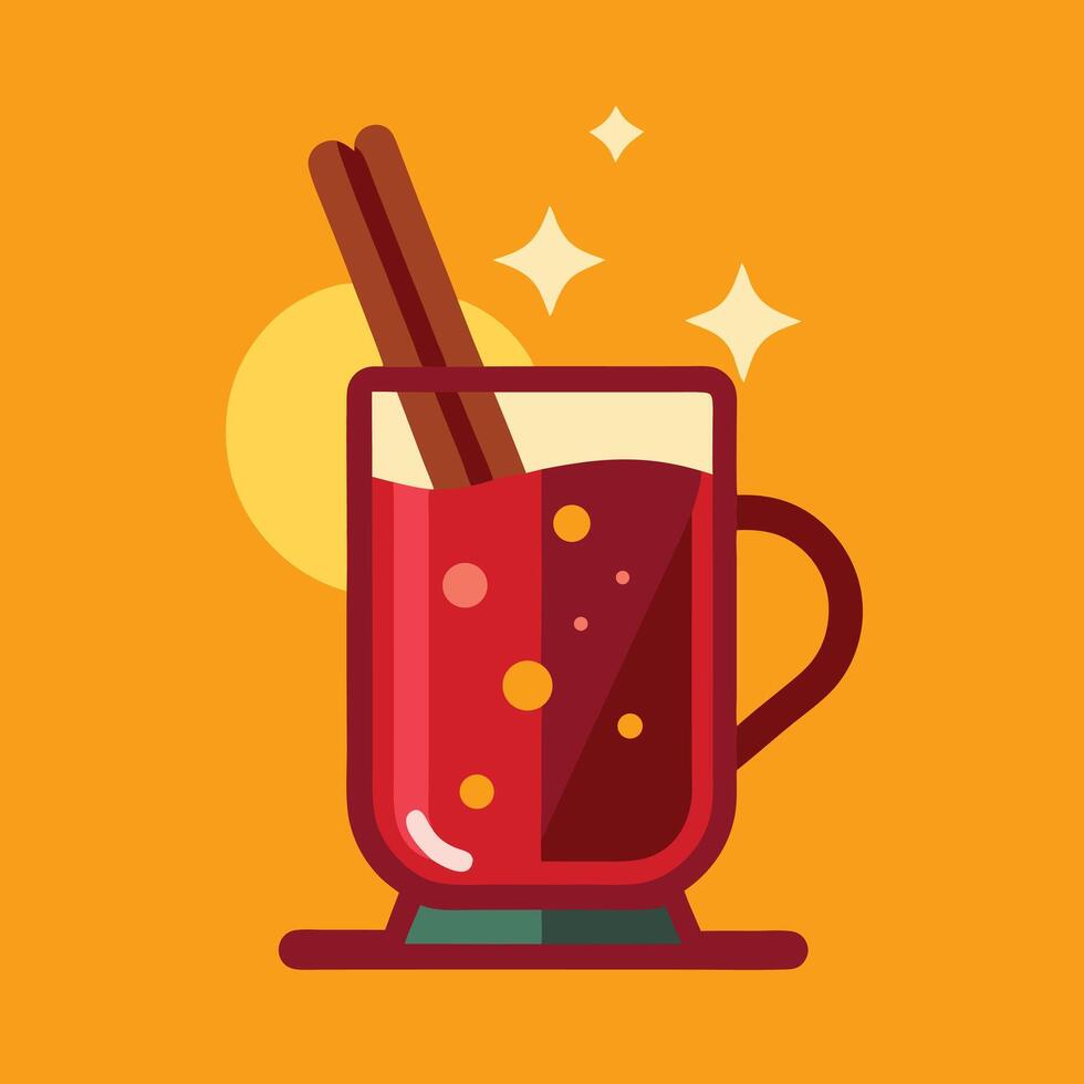 Illustration Of Mulled Wine In Mug vector