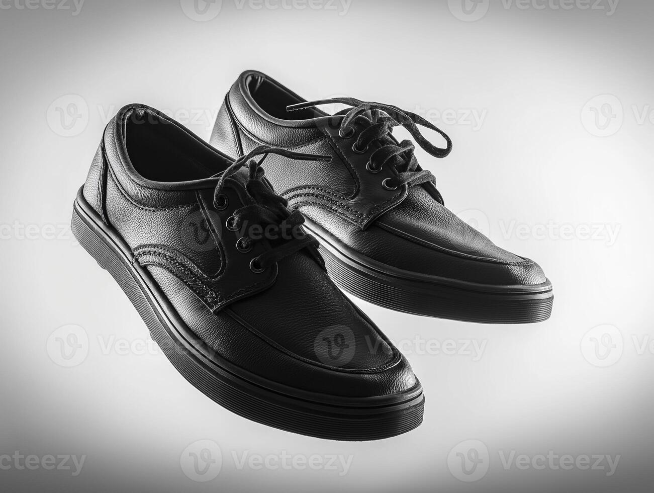 Stylish black school shoes with classic design, perfect for everyday wear and school activities, showcasing comfort and durability photo
