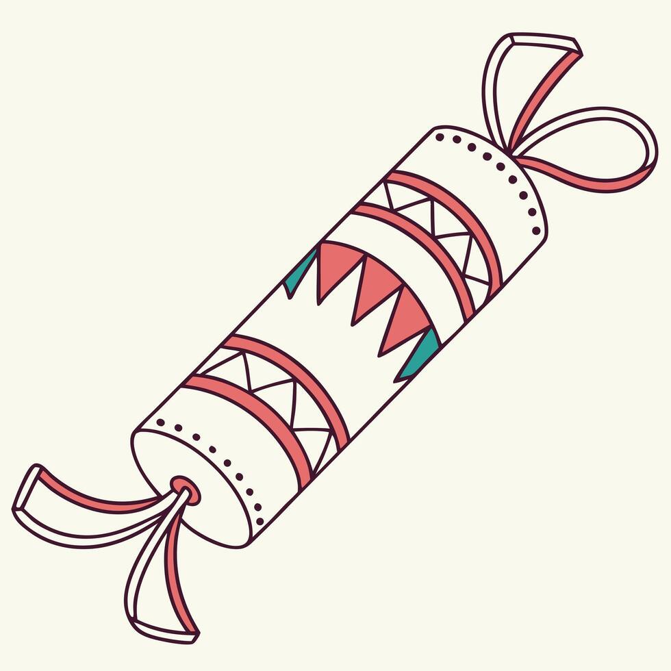 Ornamental Candy Wrap Isolated Illustration vector