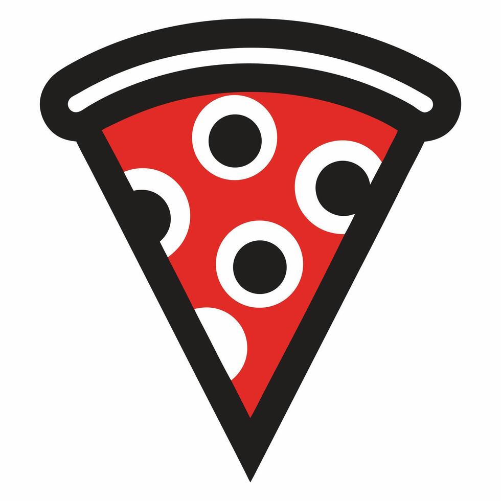 Pizza Slice Icon Illustration Isolated vector