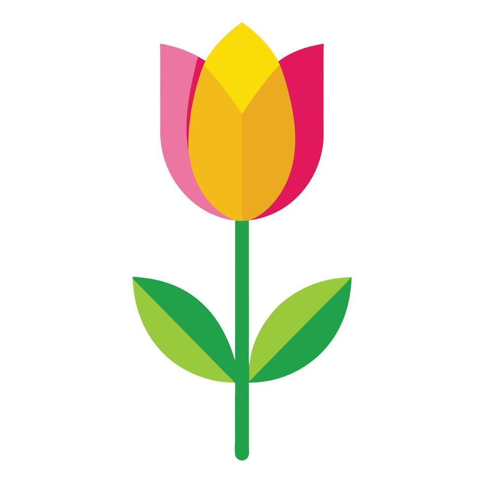 Isolated Flat Tulip Illustration Graphic vector