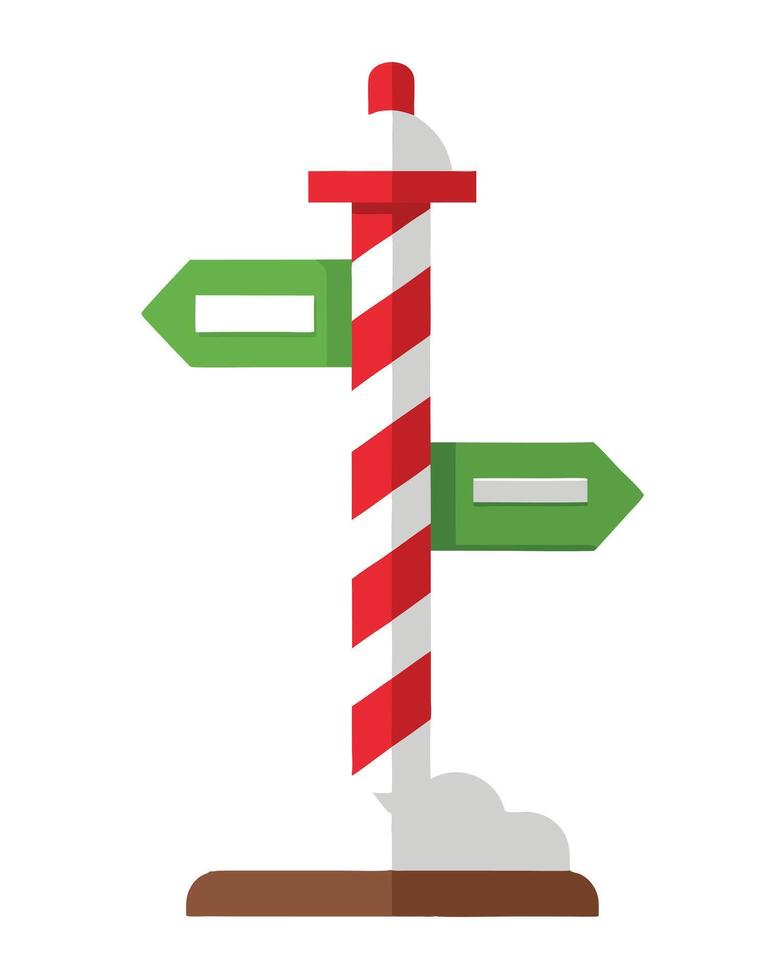 North Pole Signpost With Direction Arrows vector