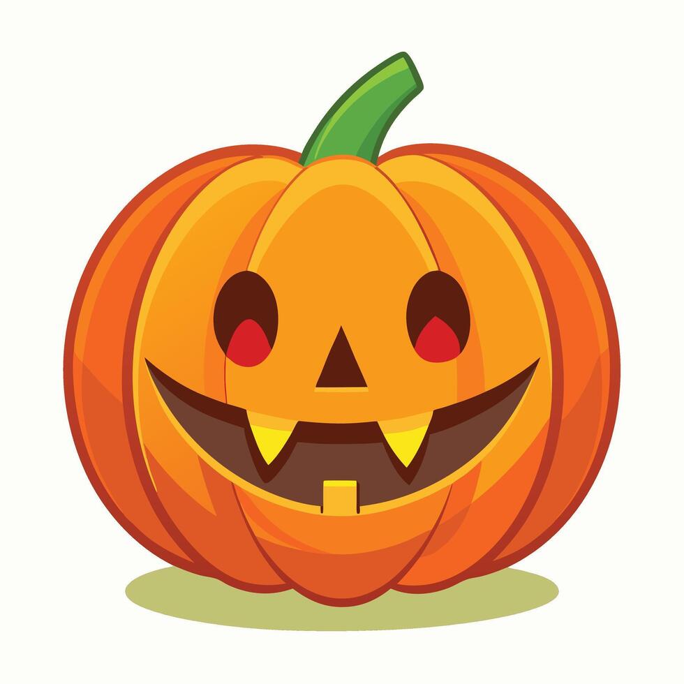 Cute Halloween Pumpkin Cartoon Illustration vector