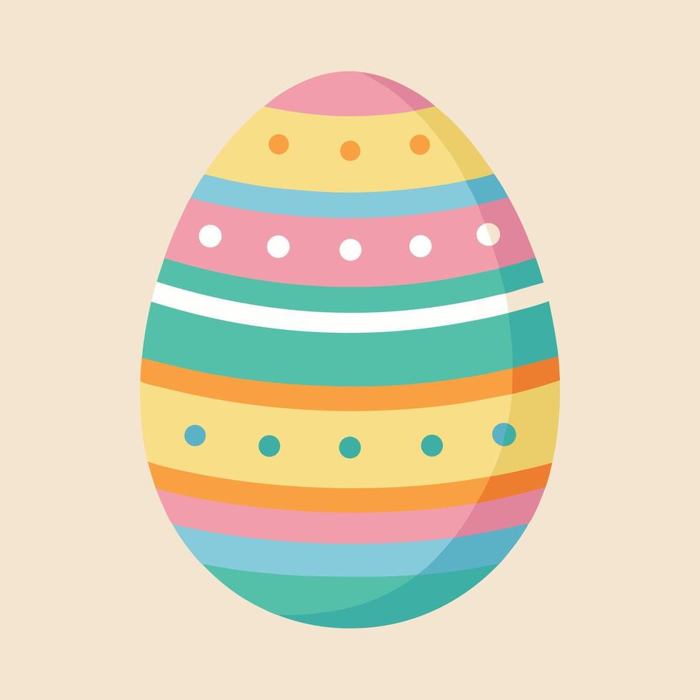 Decorated Easter Egg Flat Design vector