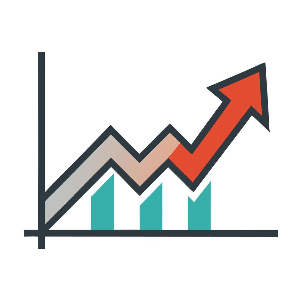 Growing Business Success Graph Illustration vector