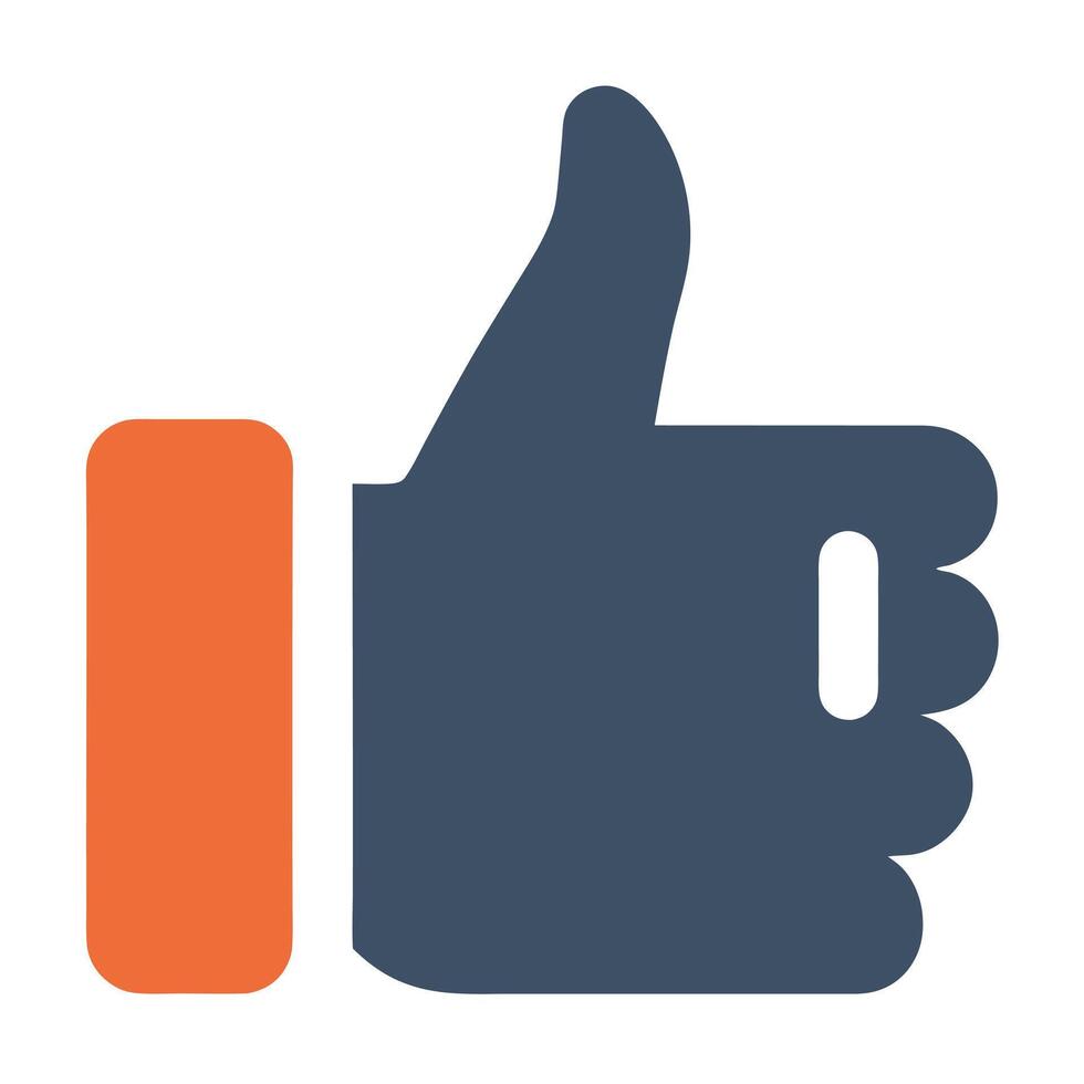 Thumbs Up Icon Like Button Symbol vector