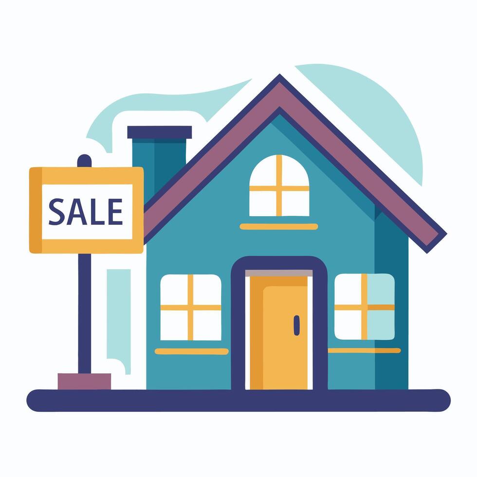 House For Sale Illustration Design vector